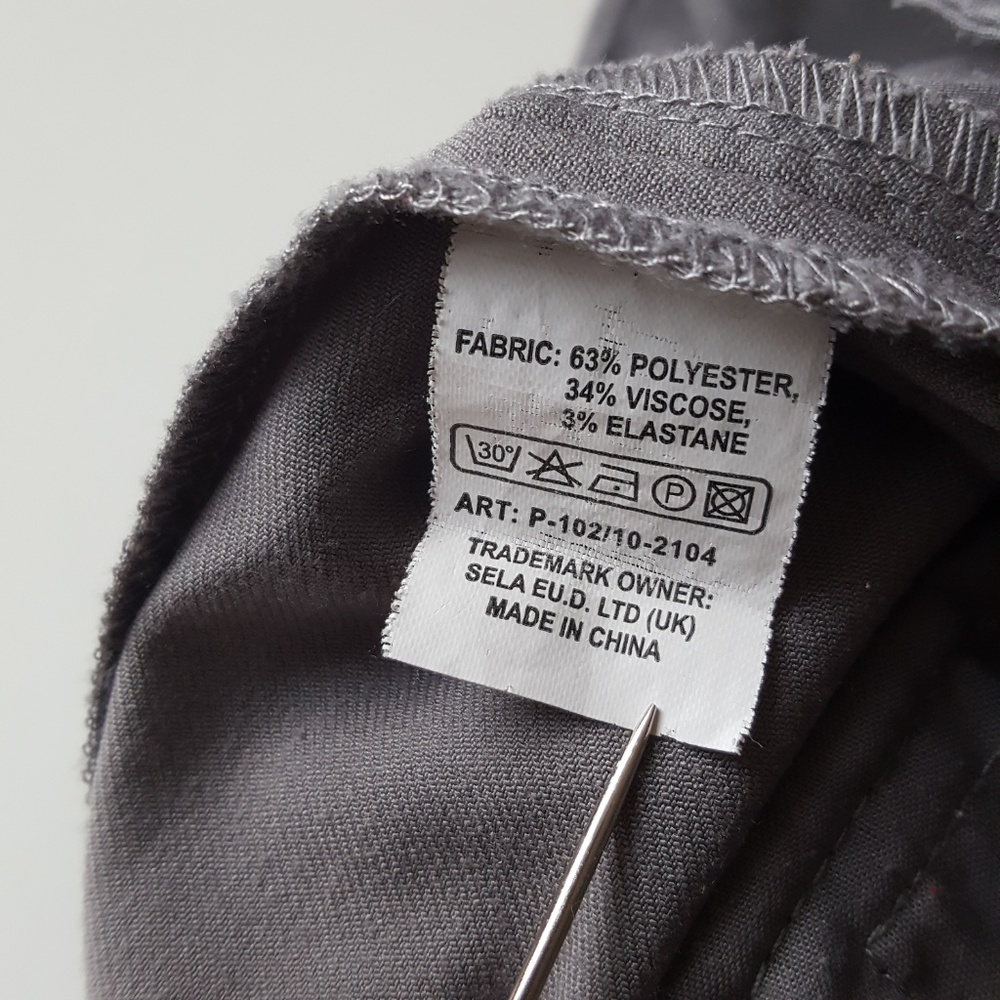 Sela Collection Solid Gray Work Trousers - image 8